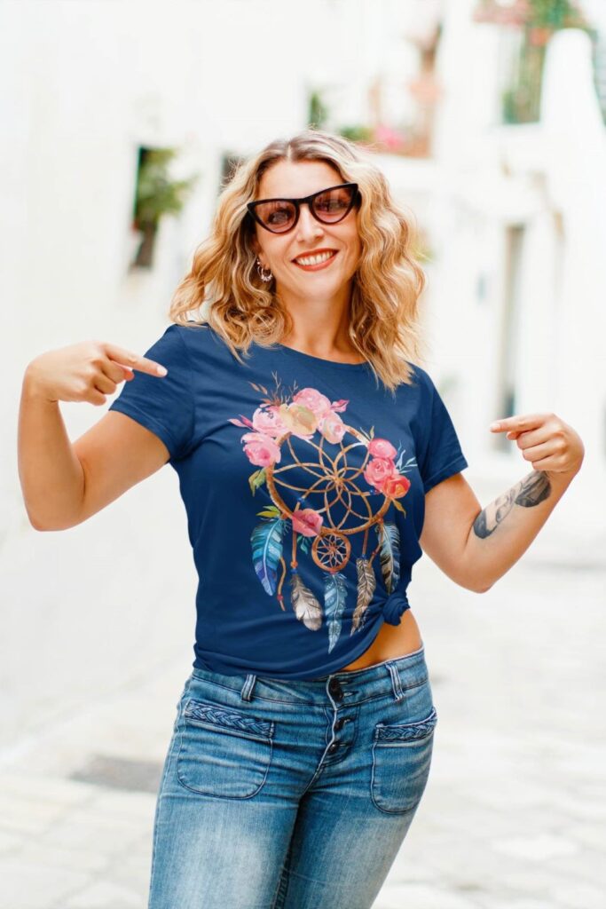 Buy Online Dreamcatcher Luxury Designer T-shirt for boho chic at DAYDREAMER FASHION LOUNGE